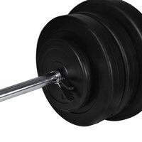 Gewichtenbank met gewichtenrek en halterset 60,5 kg 8