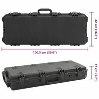 Flightcase draagbaar 100,5x42x17 cm PP zwart 8