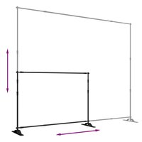 Achtergrondstandaard 305x243 cm staal zwart 6