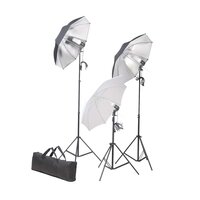 Studioverlichtingsset 24 watt inclusief statieven en paraplu&amp;apos;s   2