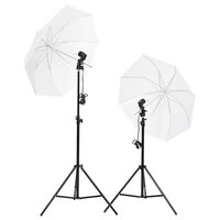 Fotostudioset met verlichtingsset, achtergrond en reflector 2