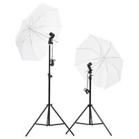 Fotostudioset met verlichtingsset, achtergrond en reflector 2