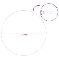 Zonne zwembadoverkapping extra zwaar &Oslash; 210 cm 400 &mu;m Rond PE 8