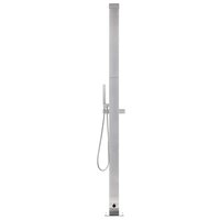 Buitendouche met bruine basis 225 cm roestvrij staal 6