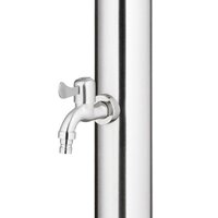 Buitendouche met bruine basis 220 cm roestvrij staal 7