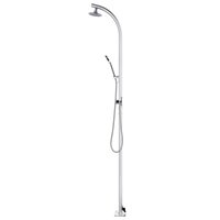 Buitendouche met bruine basis 220 cm aluminium 4
