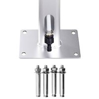 Buitendouche met bruine basis 220 cm aluminium 7