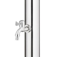 Buitendouche met grijze basis 220 cm roestvrij staal 7