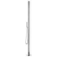 Buitendouche met grijze basis 225 cm roestvrij staal 6