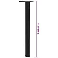 Tafelpoten in hoogte verstelbaar zwart 710 mm 4 st 7