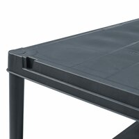 Opbergrekken 2 st 60x30x138 cm kunststof zwart 6