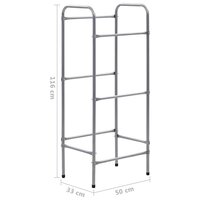 Opbergrek voor 3 kratten 50x33x116 staal zilverkleurig 6