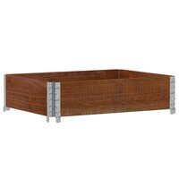 Palletopzetrand 80x60 cm massief grenenhout bruin 5