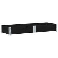 Palletopzetrand 150x50 cm massief grenenhout zwart 2