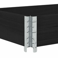 Palletopzetrand 150x50 cm massief grenenhout zwart 5