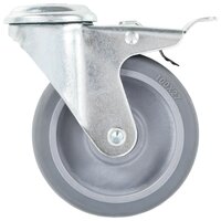Zwenkwielen met boutgaten en dubbele remmen 4 st 100 mm 3
