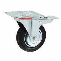 Zwenkwielen met dubbele remmen 4 st 100 mm 3