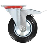Zwenkwielen met dubbele remmen 4 st 160 mm 4