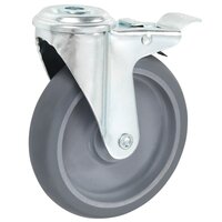 8 st Zwenkwielen met boutgaten 125 mm 3