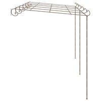 Tuinpergola 6x3x2,5 m ijzer antiekbruin 3