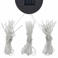 Prieel met LED-lichtslinger 4x3x2,7 m wit 9