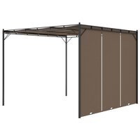 Tuinprieel met zijgordijn 3x3x2,25 m taupe 5