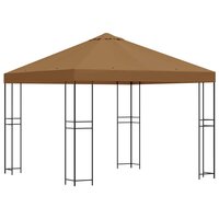Prieel 3 x 3 m Beige Polyester en staal 190 gsm 2