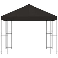 Prieel 3 x 3 m Antracietkleurig Polyester en staal 190 gsm 3