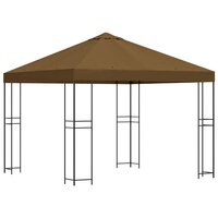 Prieel 3 x 3 m Taupe Polyester en staal 190 gsm 2