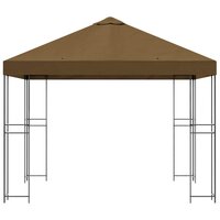 Prieel 3 x 3 m Taupe Polyester en staal 190 gsm 4