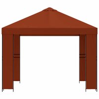 Prieel 3 x 3 m Terracotta Polyester en staal 190 gsm 3