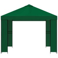 Prieel 3 x 3 m Groen Polyester en staal 190 gsm 4