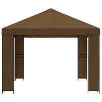 Prieel 4 &times; 3 m Taupe Polyester en staal 190 gsm 4