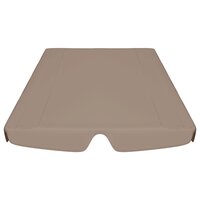 Vervangingsluifel voor schommelbank 188/168x145/110 cm taupe 4