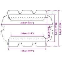 Vervangingsluifel voor schommelbank 150/130x105/70 cm oranje 8