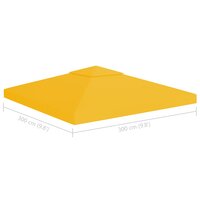 Prieeldak 2-laags 310 g/m&sup2; 3x3 m geel 6