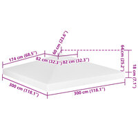 Prieeldak 2-laags 310 g/m&sup2; 3x3 m wit 7