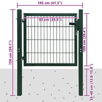 Poort 100x100 cm staal groen 6
