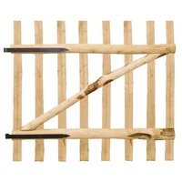 Poort enkel 100x90 cm hazelaarhout 2