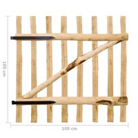 Poort enkel 100x100 cm hazelaarhout 6