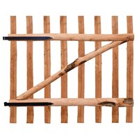 Poort enkel 100x90 cm ge&iuml;mpregneerd hazelaarhout 2
