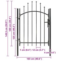Tuinpoort Woerden staal 1x1m zwart 5