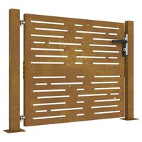 Poort 100x75 cm vierkant cortenstaal 2