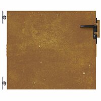 Poort 85x75 cm cortenstaal 4