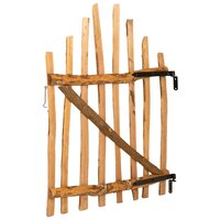 Gebogen hekdeur 100 x 120 cm Ge&iuml;mpregneerd Hazelhout Bruin 2