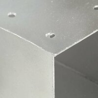 Paalverbindingen 4 st Y-vorm 71x71 mm gegalvaniseerd metaal 6