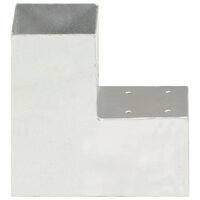 Paalverbindingen 4 st L-vorm 91x91 mm gegalvaniseerd metaal 3