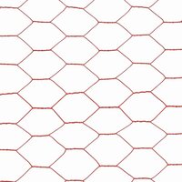Kippengaas 25x1 m staal met PVC coating rood 4