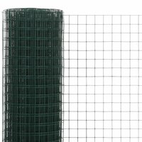 Kippengaas 10x1,5 m staal met PVC coating groen 3