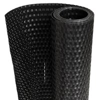 Balkonscherm 300x100 cm poly rattan zwart 2